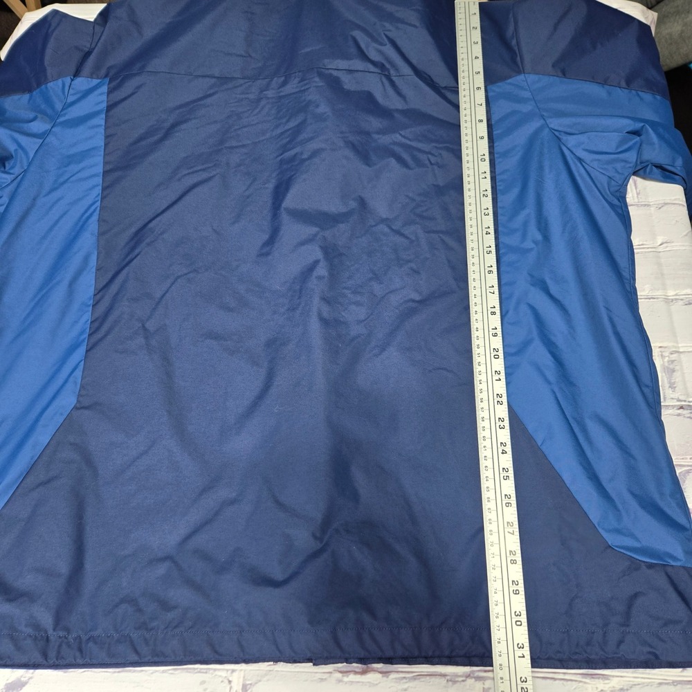 Columbia Interchange 3-in-1 Jacket Mens XXL Navy Blue Waterproof Shell Fleece - Picture 14 of 16